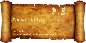 Maskal Eliza névjegykártya